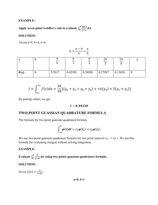Error analysis in numerical integration | PDF