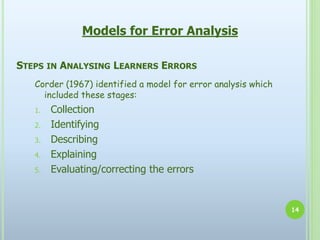 Error Analysis Problem Example Error analysis lecture | PPTX