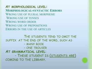 Error analysis lecture | PPTX