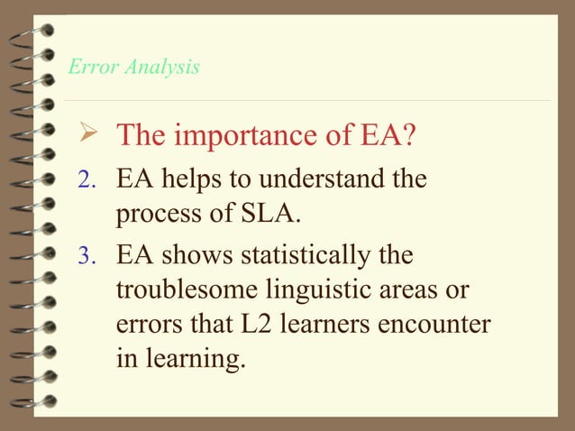 Error analysis presentation | PPT | Education