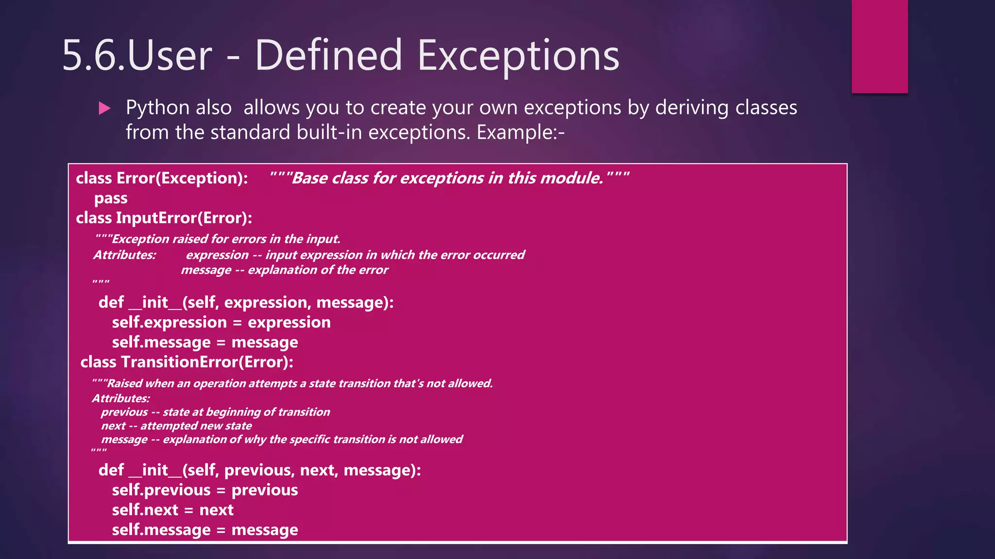 Error and exception in python | PPTX