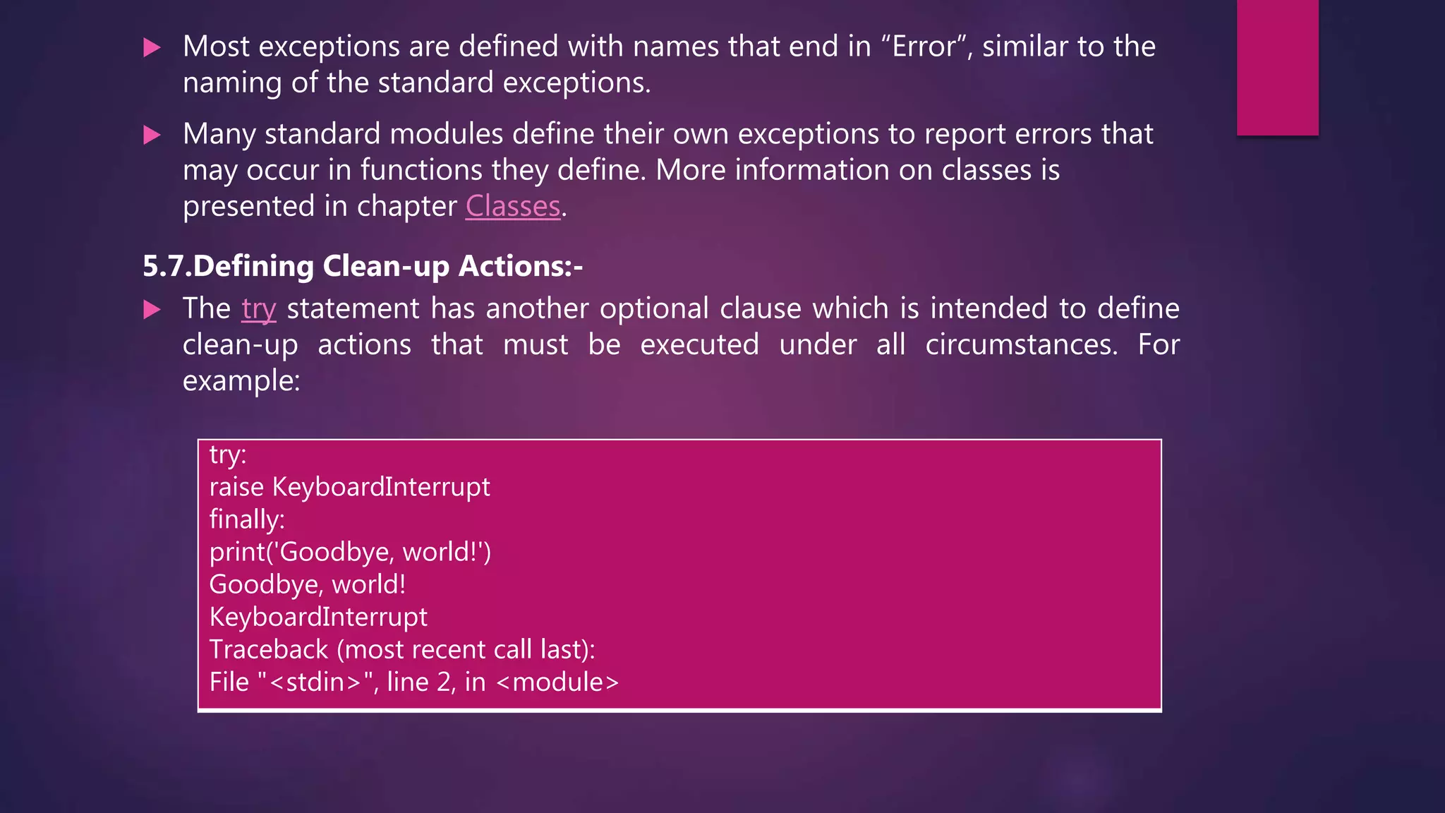 Error and exception in python | PPTX