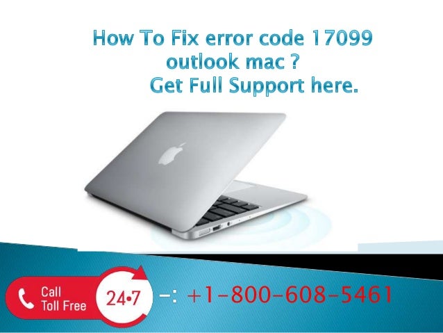 error on outlook for mac