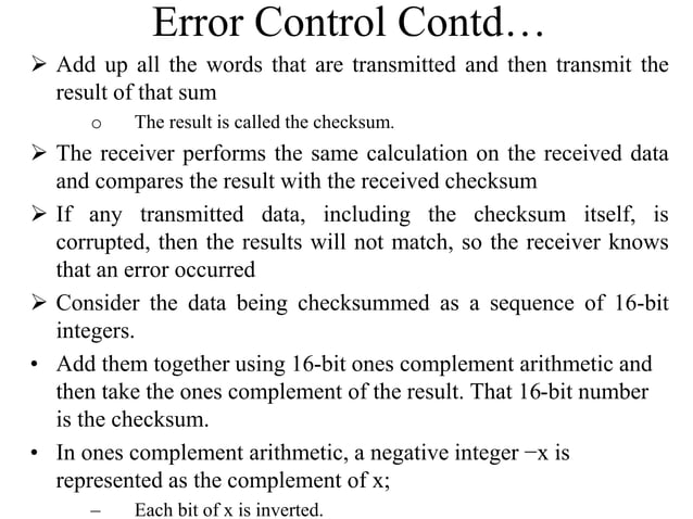 Error control | PPSX
