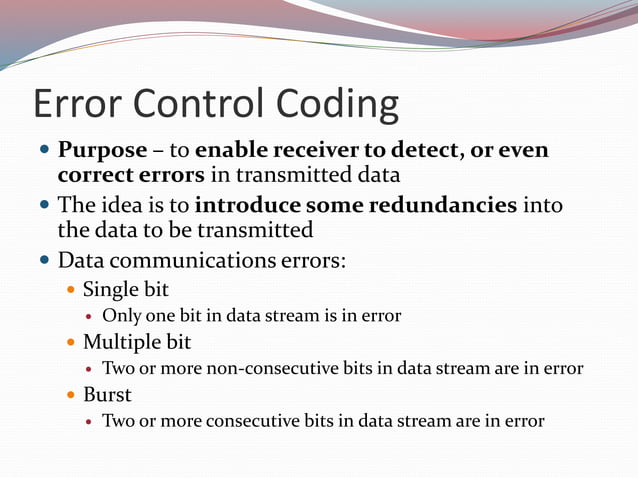 Error control coding | PPT