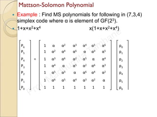 Solomon Coder Error control coding bch, reed-solomon etc.. | PDF