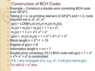 Error control coding bch, reed-solomon etc.. | PDF