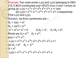 Error control coding bch, reed-solomon etc.. | PDF