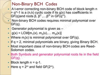 Error control coding bch, reed-solomon etc.. | PDF