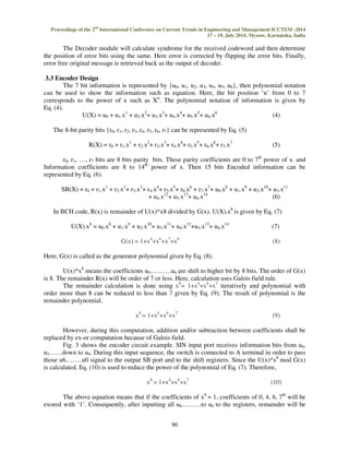 Error control coding using bose chaudhuri hocquenghem bch codes | PDF