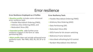 Macroblock Error Error control techniques for video communications | PPTX
