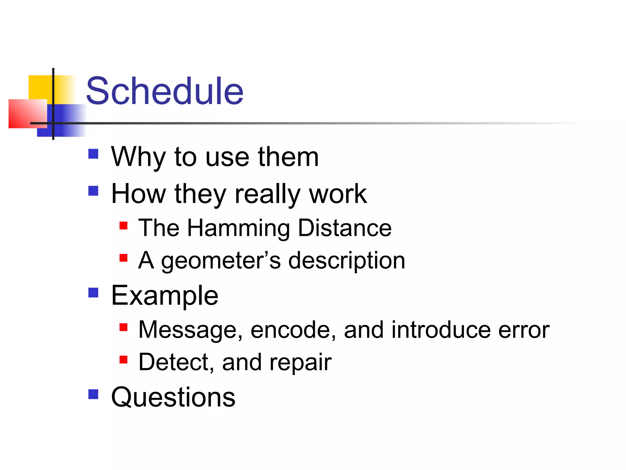 Error correcting codes | PPT