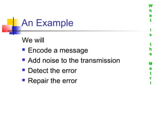 Error correcting codes | PPT | Programming Languages | Computing