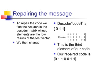 Error correcting codes | PPT