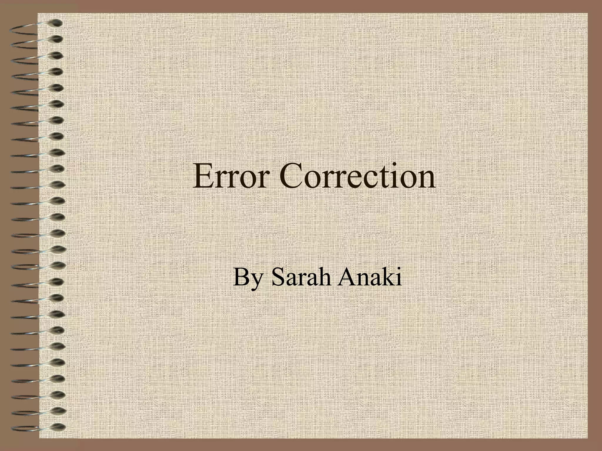 Error correction | PPT | Educational Assessment | Education