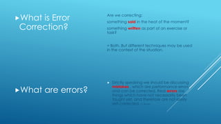 Error correction can it be made fun? | PPT