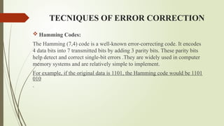 ERROR CORRECTION AND DETECTION CODES .pptx