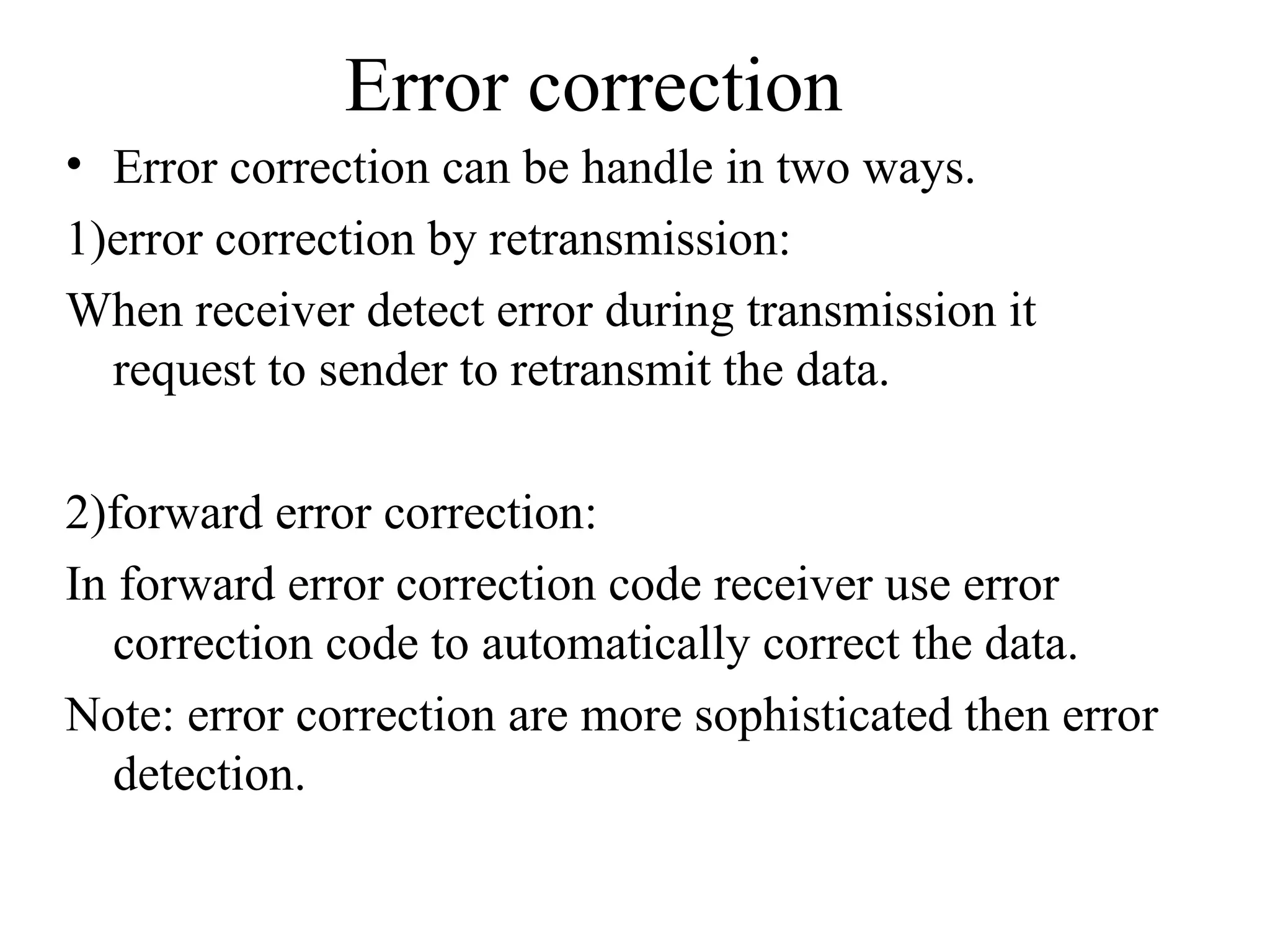 Error Correction And Hamming Code Ibrar | PPT