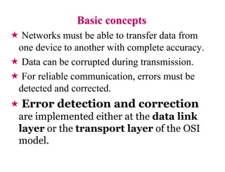 Error correction error detection in digital communication | PPT