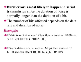 Error correction error detection in digital communication | PPT