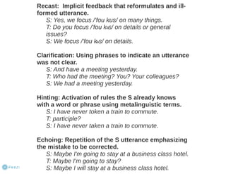 Error correction Overview