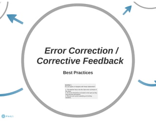 Error correction Overview