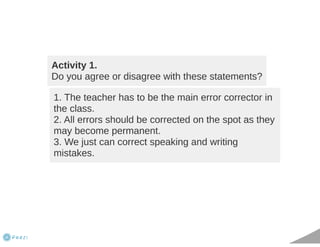 Error correction Overview