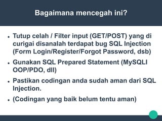 Website Application Security - SQL Injection | PPTX
