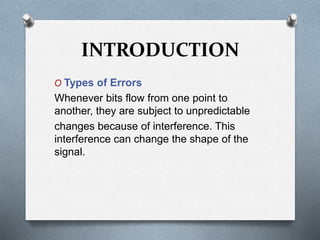 Error Detection and Correction - Data link Layer | PPTX