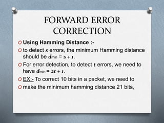 Error Detection and Correction - Data link Layer | PPTX