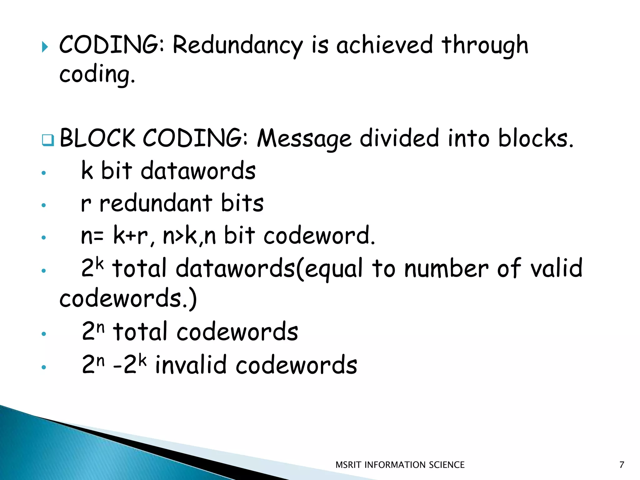 What is an error???Unpredictable change of bits from 1-&gt;0 or 0-&gt;1.TypesSingle bit error
