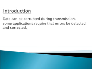 Error detection and correction | PPT