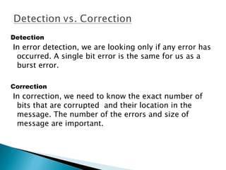 Error detection and correction | PPT