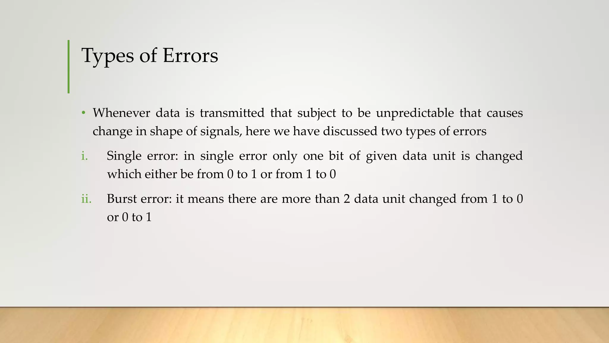 Error detection and correction | PPT