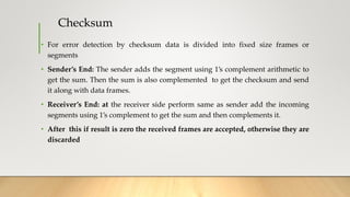 Error detection and correction | PPTX | Computer Networking | Computing