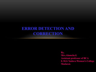 Error detection and correction | PPT