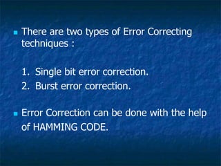 Error detection and correction unit-05 | PPT