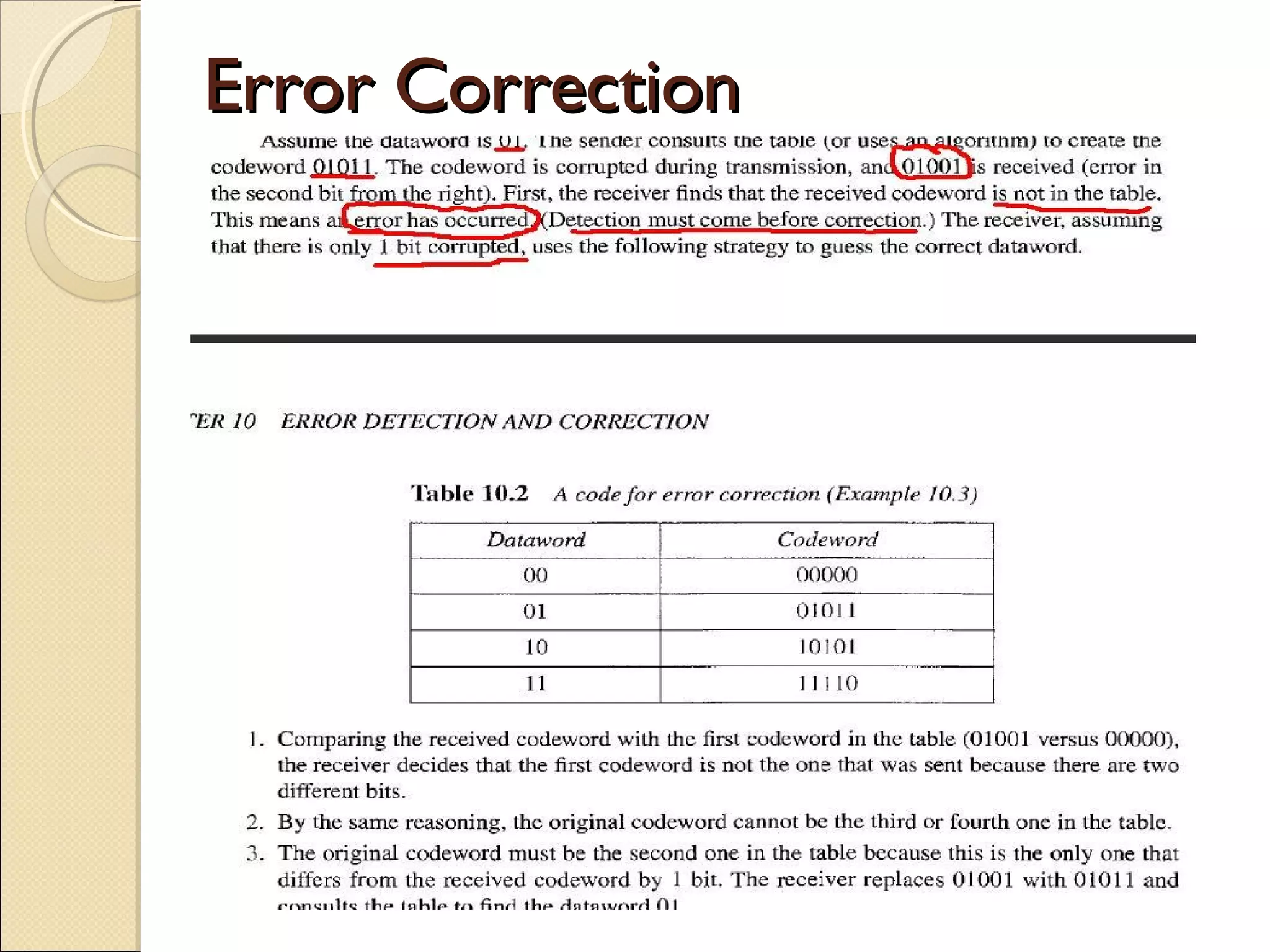 Error Correction

 