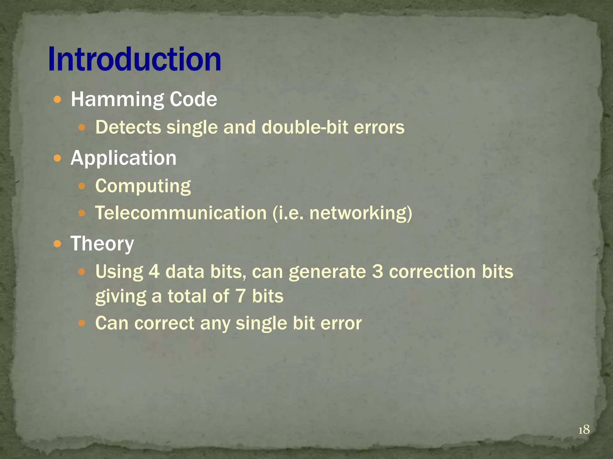 Error detection and correction codes | PPT