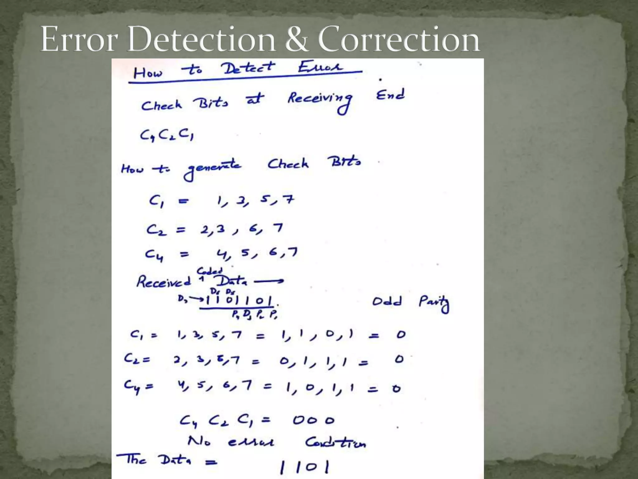 Error detection and correction codes | PPT