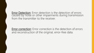 Error Detection and Correction presentation | PPTX | Programming ...