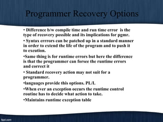 Error detection recovery | PPTX