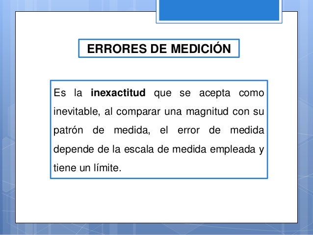 Errores de medición