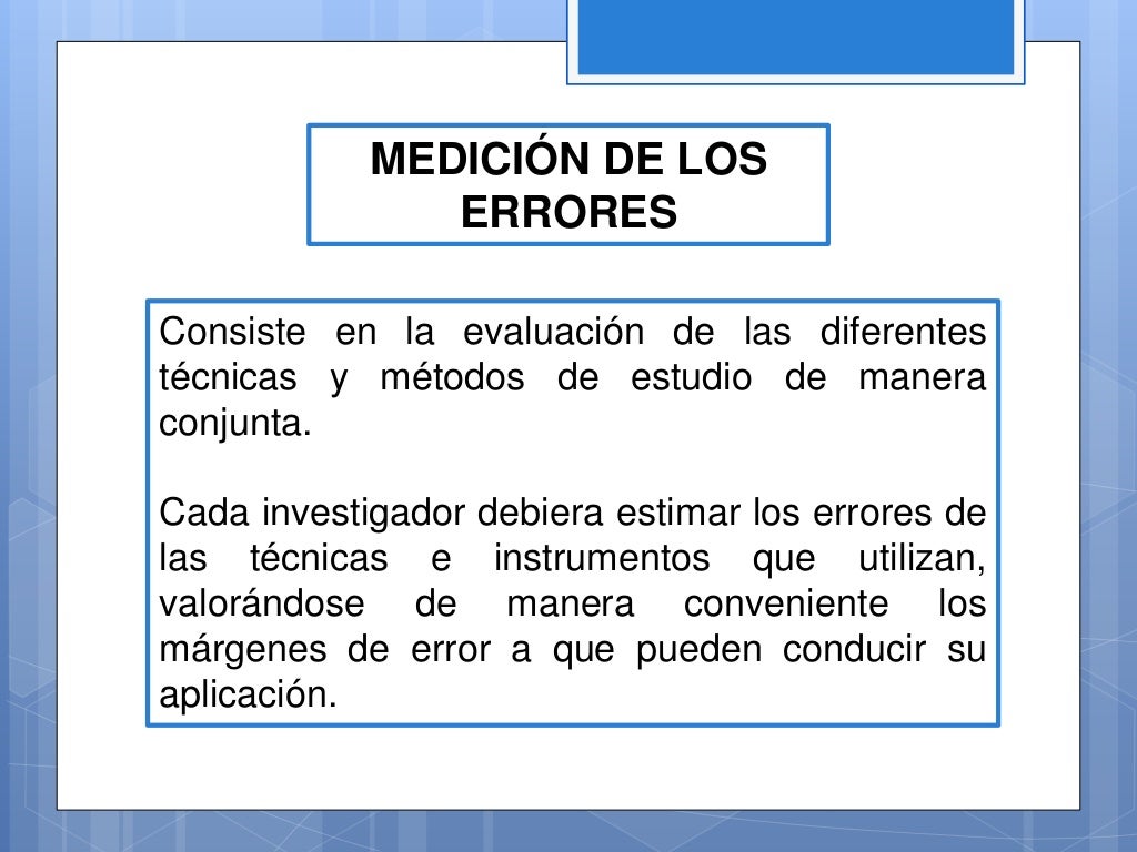 Errores de medición