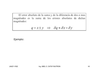 UNCP -FIEE 43
Ing. ABEL C. CATAY BUITRON
Ejemplo:
 