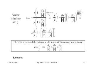UNCP -FIEE 47
Ing. ABEL C. CATAY BUITRON
Ejemplo:
 
