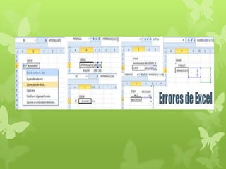 Errores mas comunes de excel