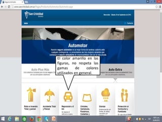 El color amarillo en las
figuras, no respeta las
gamas de colores
utilizados en general.