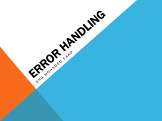 Error handling | PPT
