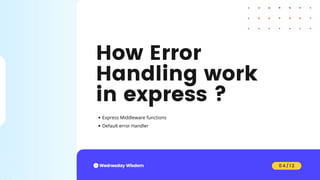 Error Handling in Express | PPT